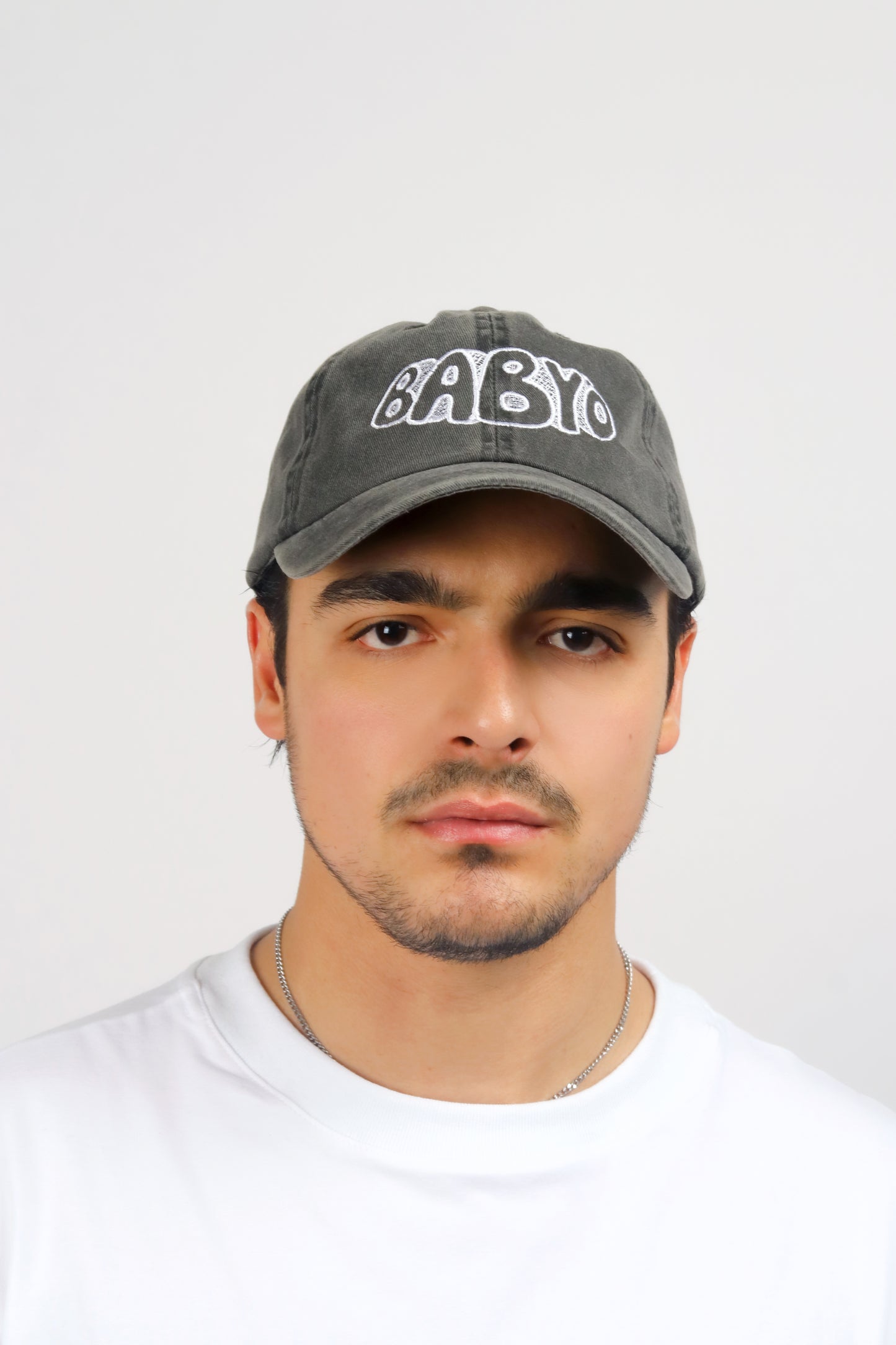 Grey Vintage Baseball Cap