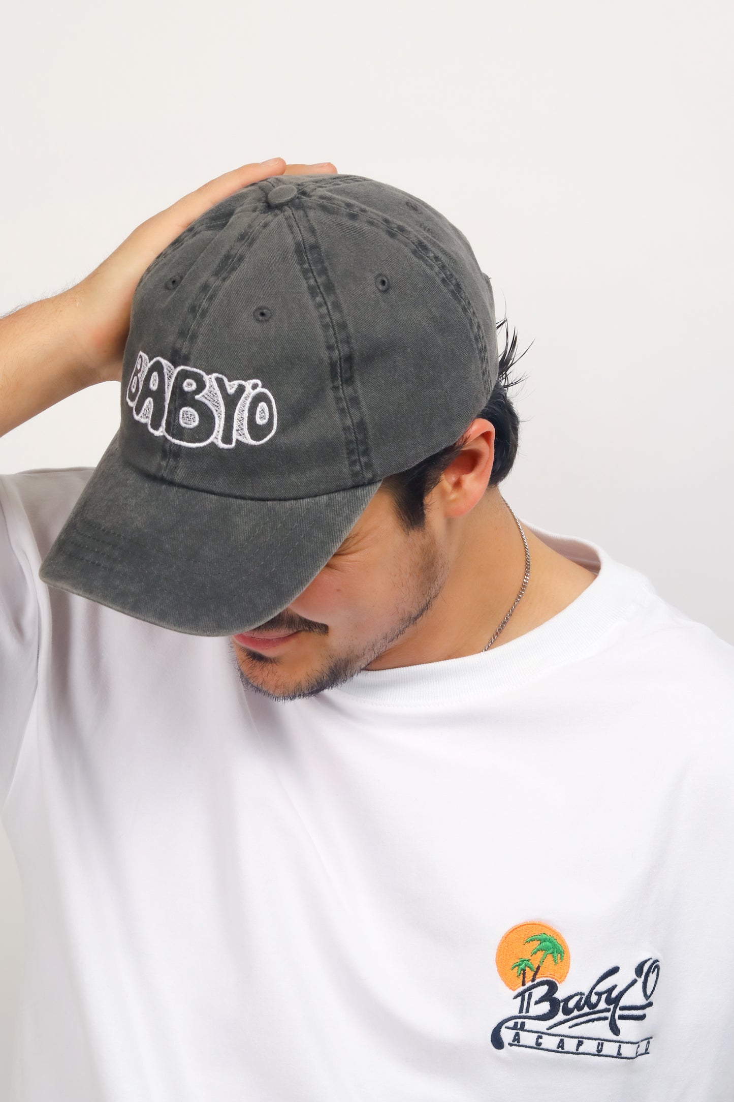 Grey Vintage Baseball Cap