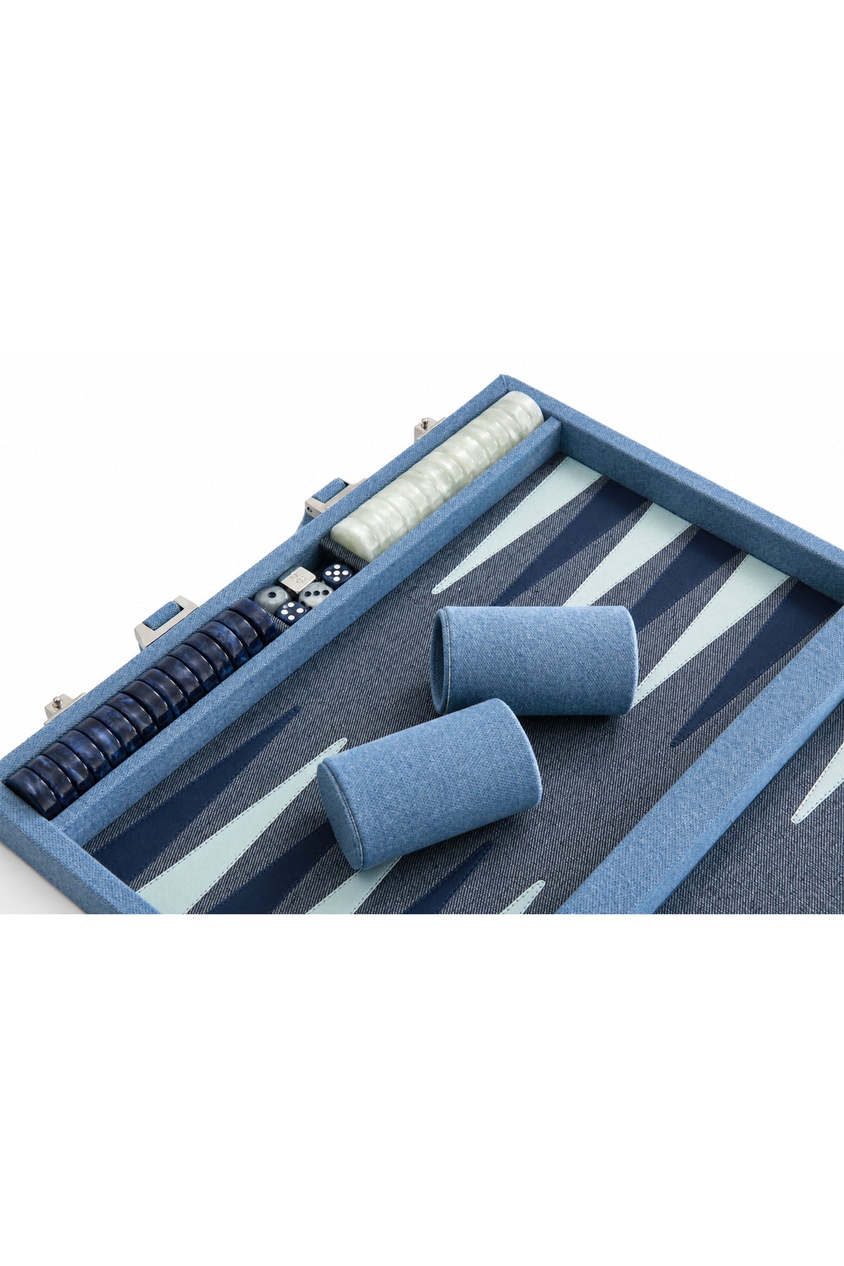 Backgammon Travel Size - Mezclilla Clara