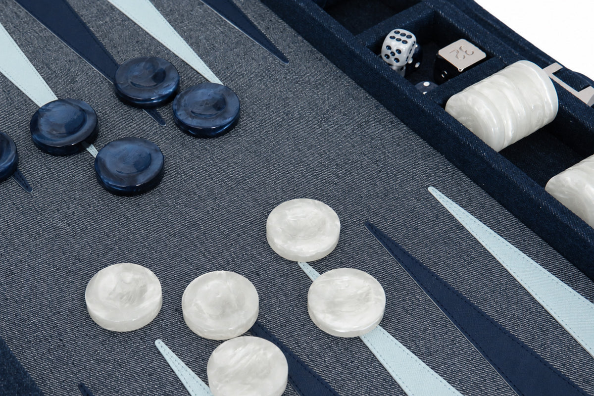Backgammon Pro - Mezclilla Oscura